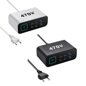 New Style 695W Desktop GaN Charger 10-port 5C5A PD Charger Fast Charge for Mobile Phones Tablets Etc.