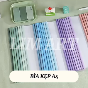 Bìa Kẹp Tài Liệu A4 1 Tập 10 Bìa– Nhiều Màu Lựa Chọn (Hồng Tím Xanh Dương Xanh Lá) LIM ART