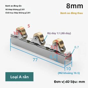 8mm/10mm Thép Không Gỉ Cửa Trượt Kẹp Con Lăn Bánh Xe Ròng Rọc Cho Phòng Tắm Cửa Kính Cửa Hàng Trưng Bày Trường Hợp Đồ Nội Thất Bánh Xe