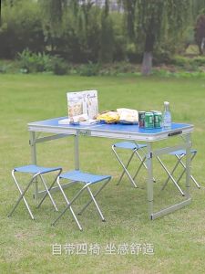 Meja piknik dan 2 kursi / meja lipat / folding table