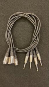สายสัญญาณเสียง XLR Male(ผู้) ให้กับ ปลั๊กแจ็คโฟน Male(ผู้) Mic Cable ยาว 1 เมตร (แพ็ค4เส้น) Top\_skyShop