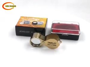 Jeweler Glass Eye Loupe Triplet Magnifier Magnifying Glass Jewelry Diamond With Box