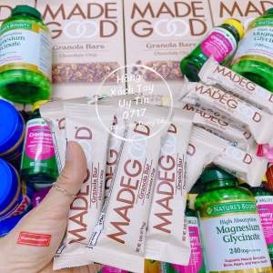 (6 thanh x 24g) thanh ngũ cốc Made Good socola organic yến mạch rau củ hữu cơ hàng chuẩn Mỹ Granola Bars chocolate chip