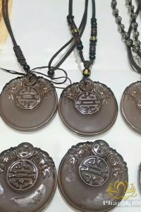 Mặt Dây Chuyền Song Long Chúc Hỷ Đá Obsidian Băng Thanh Mặt Đá Phong Thủy Khắc Rồng - Pháp Tâm