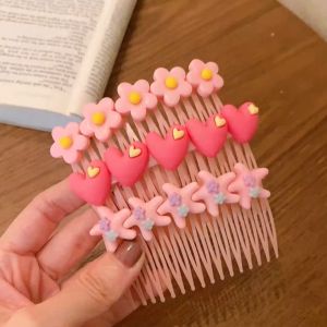 Kids Girls Hair Comb Cartoon Cute Hairpin Headdress Hair Accessory Flowers Animals Comb Bangs Hair