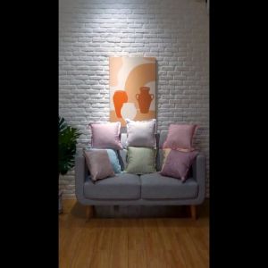 Sarung Bantal Sofa 40x40cm Motif Kotak-Kotak Gingham Aesthetic ala Korea