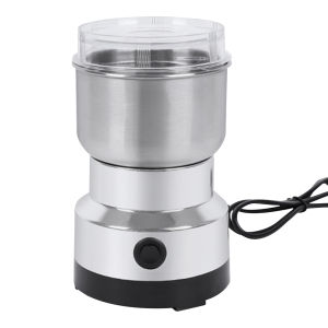 【New Arrival】 Stainless Steel Electric Coffee Grinder for Home Kitchen Multi-Function Grain and Spice Grinding Compact and Portable