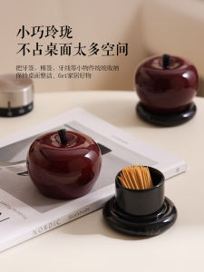 2025 New Ceramic Toothpick Box Creative Home Use Dental Floss Storage Can High Aesthetic Toothpick Tube Toothpick Box