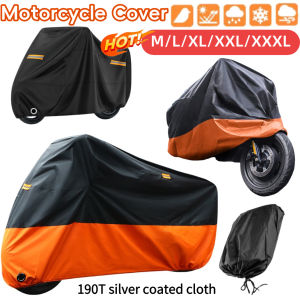 Red/Black Motorcycle Cover Dust Cover Rain Cover Waterproof UV Protector Motorbike Scooter Cover 190T Dustproof For All Season