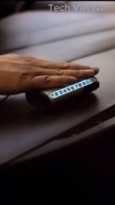 Bảng ghi số điện thoại trên ô tô có đèn LED cảm biến năng lượng mặt trời (Bản màu Bạc)