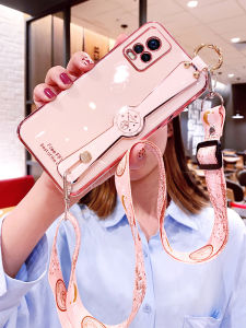 Vivo S7t Silicone Phone Case with Lanyard Crossbody Womens Style Wristband Anti-fall Full Cover Soft Shell V2020A 5G