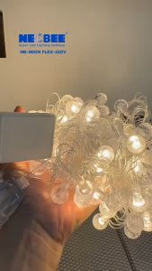 Neobee ไฟลูกบอลคริสตัลแสงวอร์ม 100LED ยาว10ม รุ่น MTX-QIU กันน้ำ กลางแจ้ง ใช้ประดับตกแต่งสถานที่