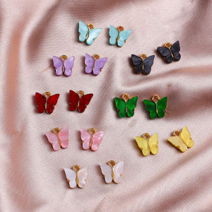 Acrylic Butterfly Pendant DIY Handmade Hairpin Personality Bracelet Necklace Fashion Jewelry Accessories Materials