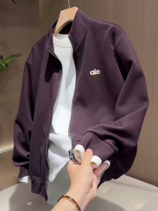 เสื้อแจ็คเก็ตคอตั้งชายสไตล์ลำลองฤดูใบไม้ผลิและฤดูใบไม้ร่วง ทรงหลวม ปักลาย หรูหรา ลำลอง คู่รัก เสื้อคลุมกันหนาว