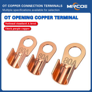 Mircoe 10 cái đồng cáp pin thiết bị đầu cuối kết nối mở Lugs thiết bị đầu cuối dây OT 10A/20/30/40/50/60/80/100A