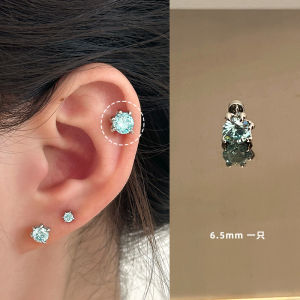 Blue Sea AFUNNYSTRORY Titanium Steel Ear Bone Studs Flashing Blue Diamond Ear Cuff Dragon Claw Shiny Jewelry Ear Hole Decorations