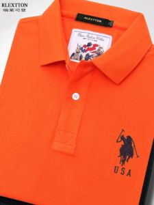 Summer Polo Shirt Short Sleeve Pure Cotton Orange Color Fashionable Urban Youth Clothing Brand Rlextton Standard Fit Embroidered