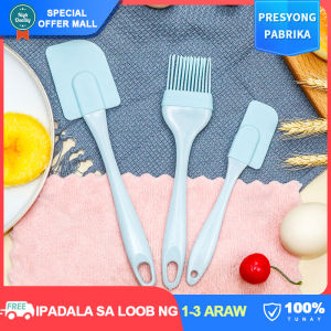【3Pcs Set Baking Tools】Cream Silicone Scraper DIY Bread Cake Butter Spatula Mixer Oil Brush Kitchen Baking Tool Non-stick Home Baking Accessories