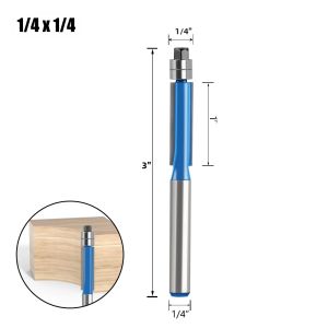 Dao Phay Đầu Phẳng Trục 6mm 1/4 Inch Hai Vòng Bi Dùng Cho Máy Cắt Gỗ Hợp Kim Tungsten Cobalt