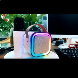 Speaker K12 Mini Bluetooth Dengan 1 Mic Karaoke Audio Mikrofon Murah