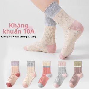 Vớ Dài Trẻ Em Mùa Thu Đông Không Đường May Bằng Cotton