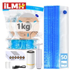 3D Printer Filament Vacuum Bag with USB Rechargeable Electric Air Pump Vacuum Sealing for PLA ABS PETG Filament Storage