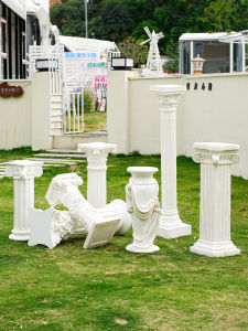 Roman Column Flower Pot European Style Decorative Accessories Wedding Ceremony Props Garden Courtyard Balcony Decorations