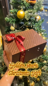 Blu Scents Golden Aura Christmas Gift - Bliss cheering mood crystal raw stone