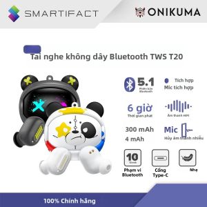 Tai Nghe Không Dây ONIKUMA T20 5.3 ENC Khử Tiếng Ồn Âm Thanh Nổi HiFi Kiểu Đeo Trong Tai Có Mic Sử Dụng Công Nghệ Balanced Armature Kết Nối Có Dây