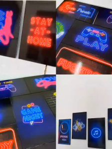 Dekorasi Dinding MDF Neon Aesthetic 15x25cm | Pajangan Estetik Kekinian