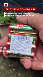 Hộp 40 viên pin tiểu AA đỏ 1.5V Toshiba Heavy Duty chính hãng dùng cho đồ chơi đồng hồ remote