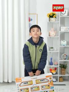 2334 Peoples Collection Milk Dragon Electric High-Speed Rail Harmony Train Childrens Educational Multi-Functional Small Train Track Car Toy Gift