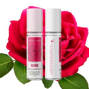 ROSE ESSENTIAL OIL ROLLER 10ML Organic All Natural for Mood Support Insomnia Stress Relief Yoga Grounding Calming Meditation Massage Oil - Hana Luna Philippines