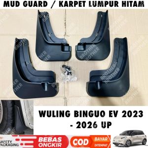 Mud Guard Wuling Binguo Ev 2023 2024 2025 2026 2027 Karpet Lumpur Hitam