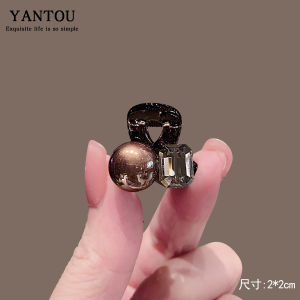 Acrylic Pearl Princess Hair Claw Clip Shininess Small Fringe Forehead Clip Hair Ornament Trendy Celebrity Style Korean Design