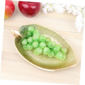 Nordic Decorative Tray Gold Leaf Shape Serving Tray Jewelry Pallet Fruit Snack Dish Table Decoration Storage Organizer