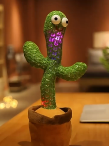 [HOT]120 Song Speaker Talking Dancing Cactus  Usb Battery Voice Repeat Plush Cactu Dancer Toy Talk Plushie Stuffed Toys For Kids Gift