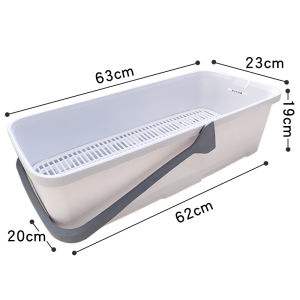 Extra Large 60cm Rectangular Mop Bucket with Drainage Port for Home Use Plastic Material Non Foldable Cleaning Tool