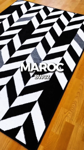 MAROC Karpet Lantai 210x300 BW02 Monokrom