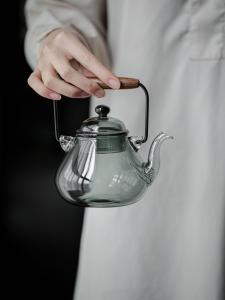 Nồi Nấu Trà Thủy Tinh Chịu Nhiệt Cao Bếp Điện Từ Nồi Nấu Trà Bằng Kính Tay Cầm Nồi Nấu Trà Nồi Nấu Trà Dụng Cụ Nhà Bếp Nhật Bản