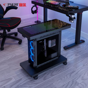 Luminous Mobile Desktop Computer Host Car Dual Layer Storage Rack PTSEAT Arch-Glb-CN Gaming Furniture Home Decoration