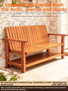 XiMei WoodWork | Multi-level Storage Entrance Wooden Backrest Bench
