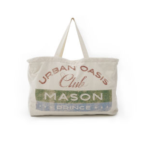 MASONPRINCE Oasis Club Extra Large Capacity Canvas Travel Bag Fashionable Shoulder Bag Polyester Fiber Zipper Closure Casual Use