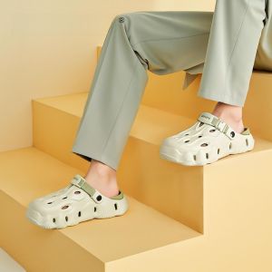 NB CROSS | NB Cross Mens Summer 2025 Driving Sandals Breathable Soft Bottom Beach Shoes Slip-On EVA Material Comfortable Casual Footwear