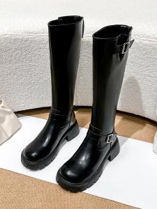 Black Plus Size Warm Long Boots