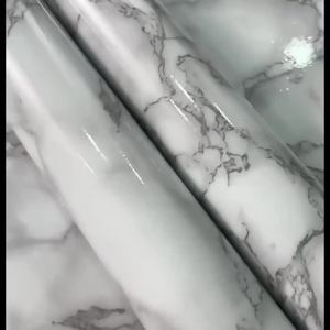 1 Roll Of Extra Thick Self-Adhesive Removable Wall Stickers Peel 40cm Kitchen Desktop Oil Resistant Waterproof Marble Modern