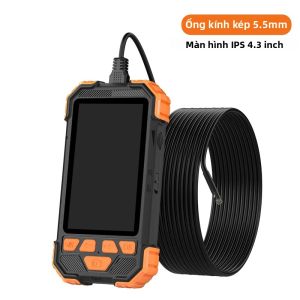 Camera Nội Soi Công Nghiệp HD 1080P Với Màn Hình IPS 43 Ống Kính Đơn/kép/ba Ống Kính USB Kiểm Tra Ô Tô Borescope Chống Nước Có Đèn LED