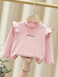 เสื้อยืด Yin Meng Girls ลําลองแขนยาวพิมพ์ลายตัวอักษรสําหรับฤดูใบไม้ร่วงฤดูใบไม้ผลิเหมาะสําหรับเด็กอายุ 9-14 ปี