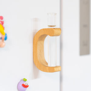 Magnezie Lọ Hoa Bằng Gỗ Nguyên Khối Mới 2024 Lọ Hoa Bằng Thủy Tinh Bằng Gỗ Hickory Lọ Hoa Gắn Vào Tủ Lạnh Phụ Kiện Trang Trí Nhà