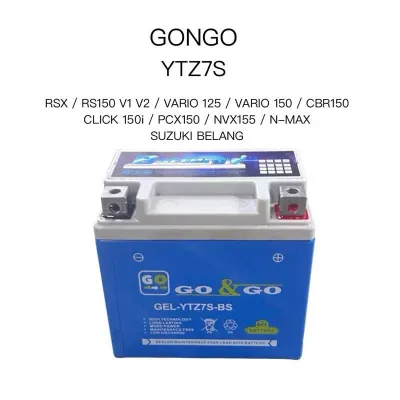 GONGO BATTERY YTZ7S 12V RSX RS150 V1 V2 NVX155 NMAX VARIO125 VARIO150 CBR150 CLICK 150i PCX150 R15M